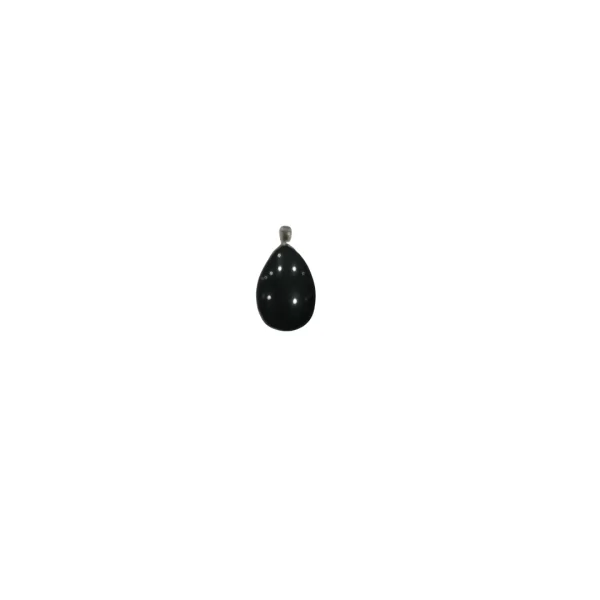 Pendentif Obsidienne Mentogochol sur Métal Argenté | Dans les Yeux de Gaia