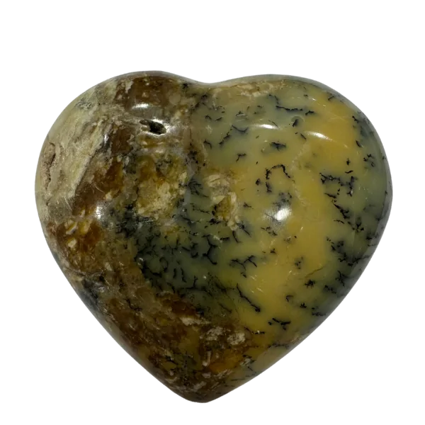Coeur en Agate Dendritique CAD14 -  Equilibre | Dans les Yeux de Gaïa