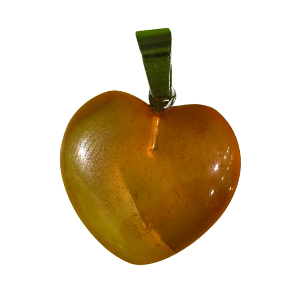 Petit pendentif coeur en Cornaline -  Joie | Dans les Yeux de Gaïa