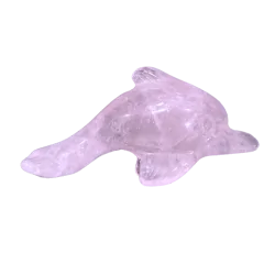 Dauphin en Quartz rose - Amour | Dans les yeux de Gaïa