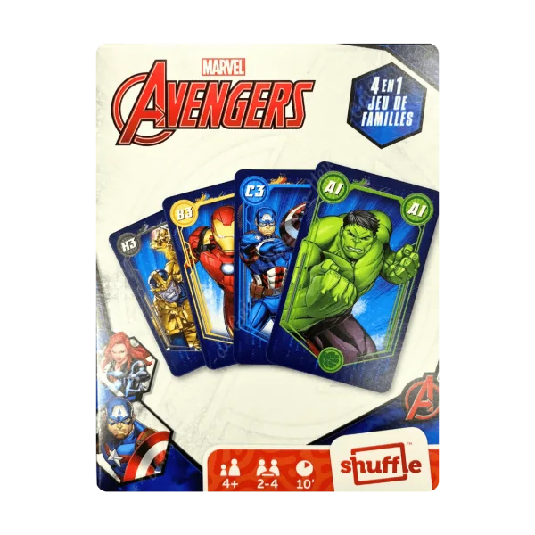 Jeu de Famille 4 en 1 Marvel Avengers - Jeux enfantins | Dans les Yeux de Gaïa