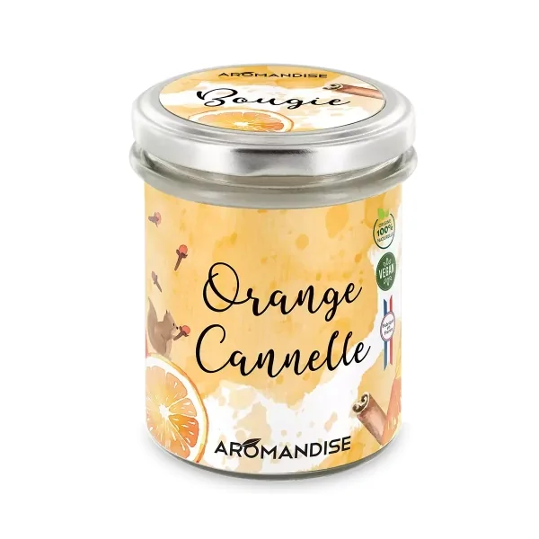 Bougie Orange Cannelle - Aromathérapie | Dans les Yeux de Gaïa