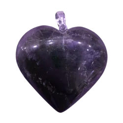 Pendentif Coeur en Améthyste - Apaisement / Clarté | Dans les Yeux de Gaïa