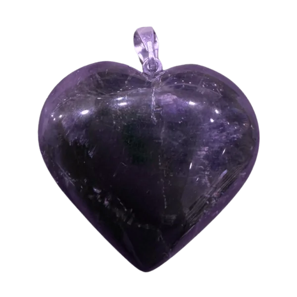 Pendentif Coeur en Améthyste - Apaisement / Clarté | Dans les Yeux de Gaïa