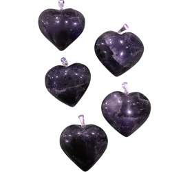 Pendentif Coeur en Améthyste