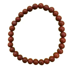 Bracelet en Jaspe rouge 6mm - Ancrage | Dans les yeux de Gaïa