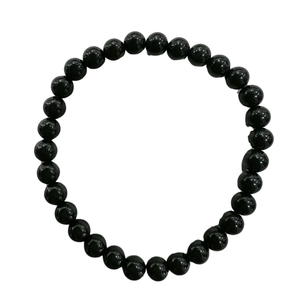 Bracelet en Onyx 6mm - Ancrage | Dans les yeux de Gaïa