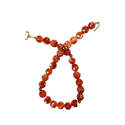 Collier Agate de feu Perle...