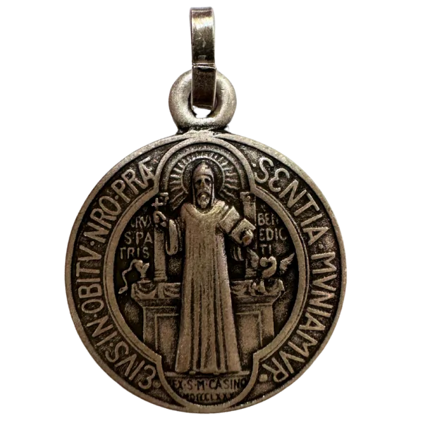 Médaille St Benoît - Métal Argenté - Talisman | Dans les Yeux de Gaïa