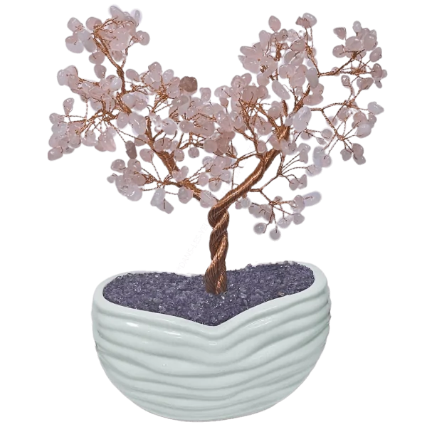 🌸 Arbre de vie quartz rose & améthyste – amour| Dans les Yeux de Gaïa