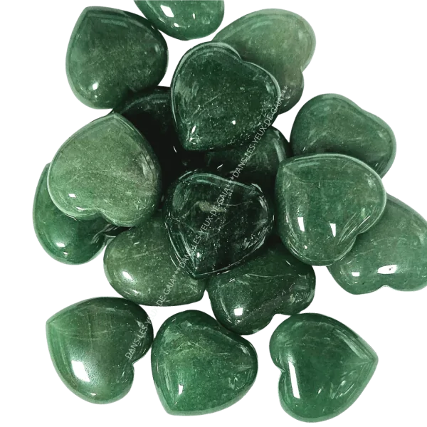 💚 Petit cœur aventurine verte – pierre d’amour | Dans les Yeux de Gaïa