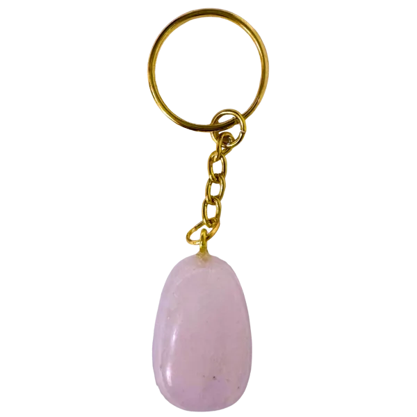 Porte clé doré en Quartz rose -  Pardon | Dans les Yeux de Gaïa