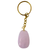 Porte clé doré en Quartz rose -  Pardon | Dans les Yeux de Gaïa
