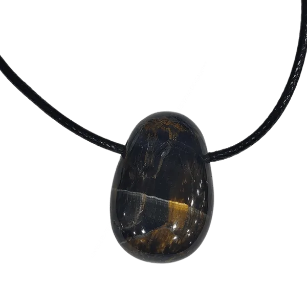 Pendentif Cabochon en Oeil de Faucon 1 - Lithotérapie |Dans les Yeux de Gaïa