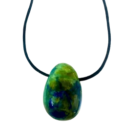 🌈 Cabochon en Azurite Malachite – Ancrage | Dans les Yeux de Gaïa