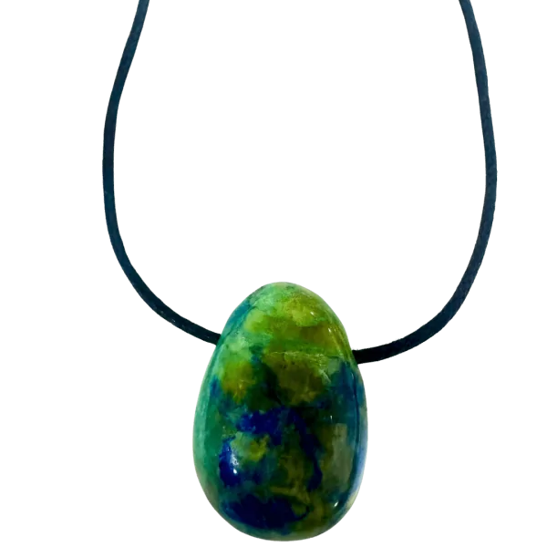 🌈 Cabochon en Azurite Malachite – Ancrage | Dans les Yeux de Gaïa