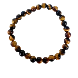Bracelet en Oeil de Tigre 6 mm – Protection | Dans les Yeux de Gaïa