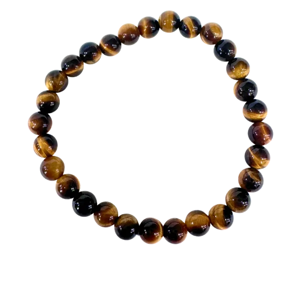 Bracelet en Oeil de Tigre 6 mm – Protection | Dans les Yeux de Gaïa