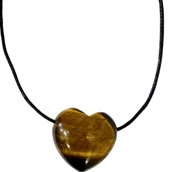 🤎 Cabochon coeur en Oeil de Tigre – Protection | Dans les Yeux de Gaïa