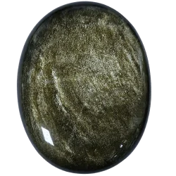 Galet en Obsidienne Dorée