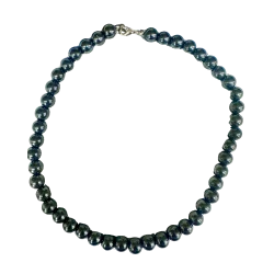 Collier en Hématite 10 mm - Courage | Dans les yeux de Gaïa