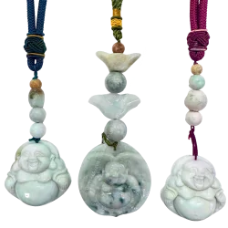 Bouddha rieur en Jade - abondance | Dans les yeux de Gaïa