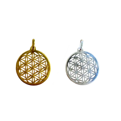 Petit pendentif Fleur de vie au choix ( argent ou plaqué or ) - Harmonie | Dans les yeux de Gaïa