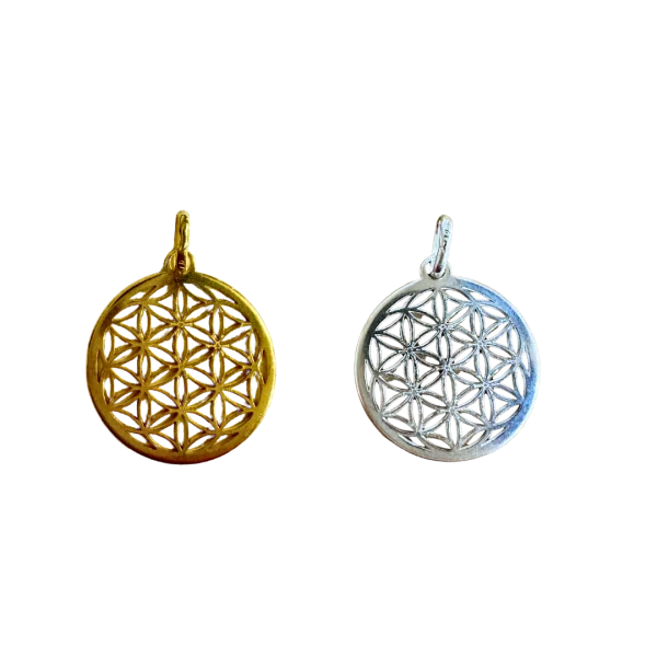 Petit pendentif Fleur de vie au choix ( argent ou plaqué or ) - Harmonie | Dans les yeux de Gaïa