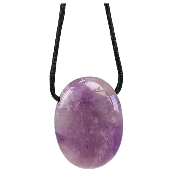Pendentif pierre ovale percée - Améthyste