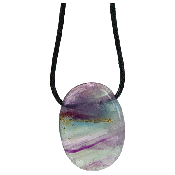 Pendentif pierre ovale percée - Fluorite | Dans les Yeux de Gaïa