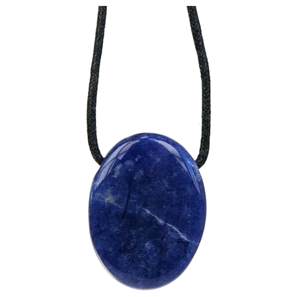 Pendentif pierre ovale percée - Sodalite | Dans les Yeux de Gaïa