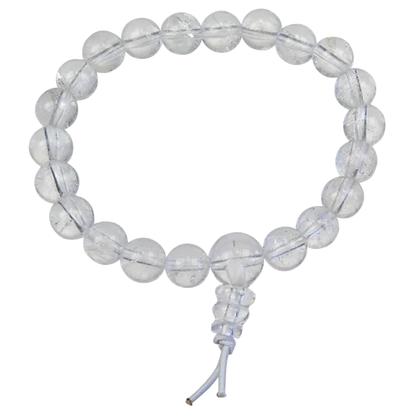 Bracelet mala tibétain - Cristal de roche