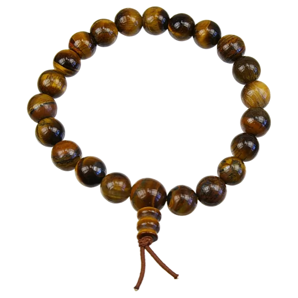 Bracelet mala tibétain - Oeil de tigre - photo 1 | Dans les Yeux de Gaia