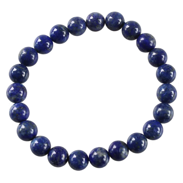 Bracelet Perles Rondes Lapis Lazuli - 8 mm (lot de 3)