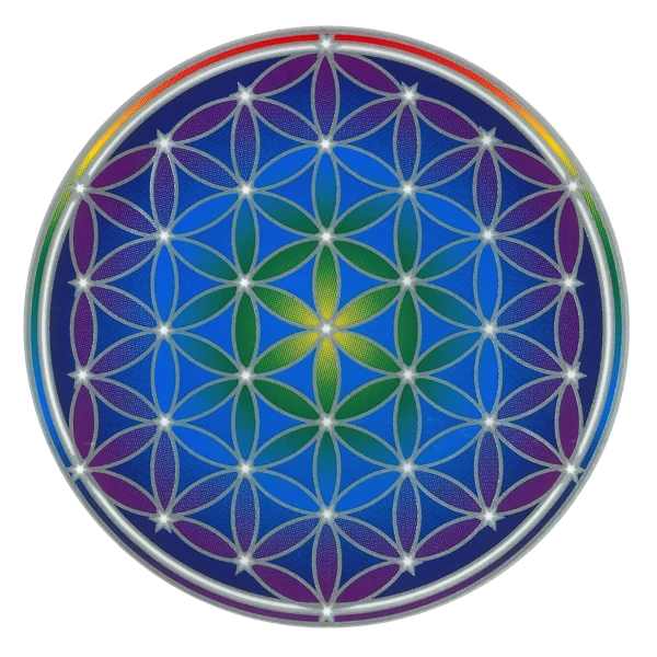 Autocollant Attrape Soleil : Fleur de Vie - Flower of Life Mandala