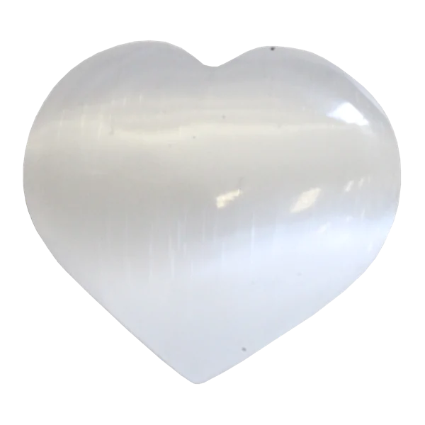Coeur en Sélénite Blanc