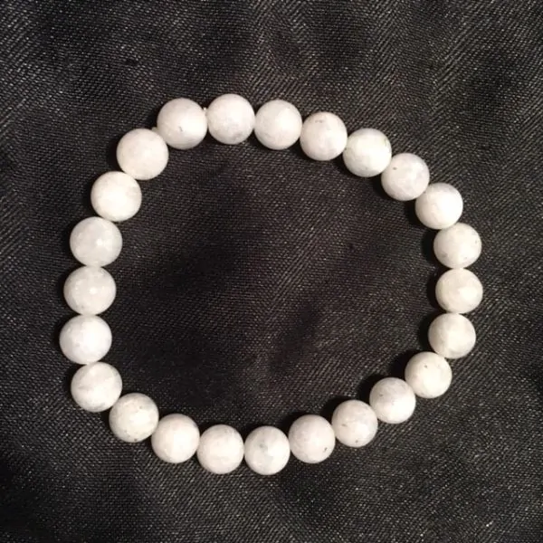 Bracelet Pierre de Lune véritable 8mm | Dans les yeux de Gaïa