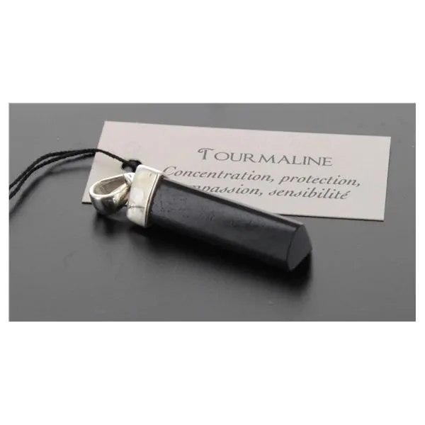 PENDENTIF ARGENT POINTE TOURMALINE