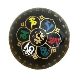 Sphère ornée en Obsidienne Noire - Minéraux | Dans les yeux de Gaïa