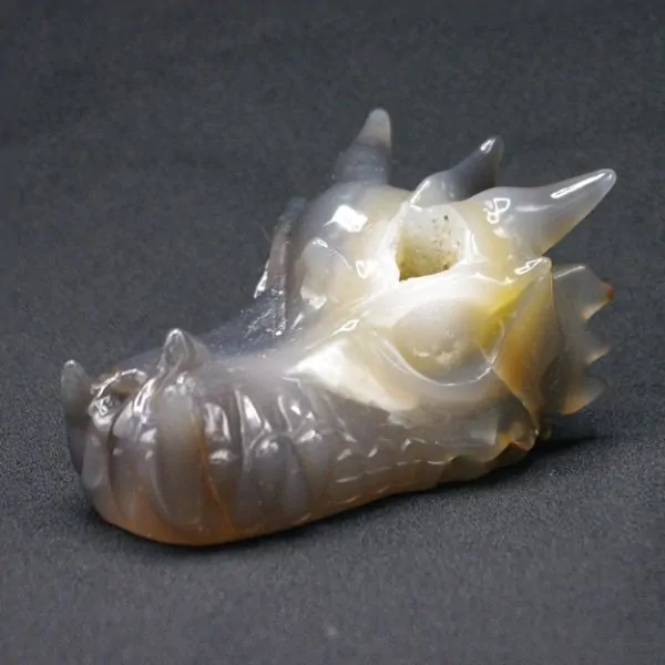 Tête de Dragon Agate [TD1] | Dragons en Minéraux | Dans les yeux de Gaïa