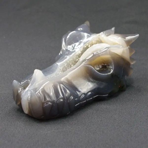 Tête de Dragon Agate [TD19] | Dragons en Minéraux | Dans les yeux de Gaïa