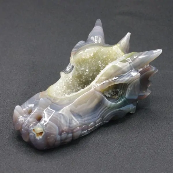 Tête de Dragon Agate [TD20] | Dragons en Minéraux | Dans les yeux de Gaïa
