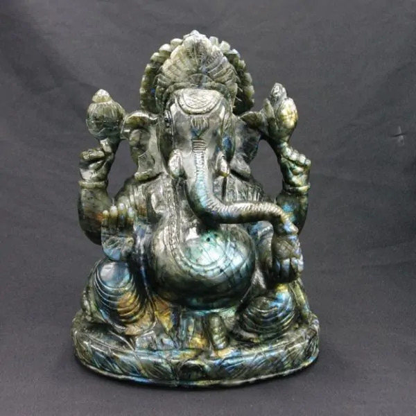 Ganesh en Labradorite [GL1] | Minéraux de collection | Dans les yeux de Gaïa