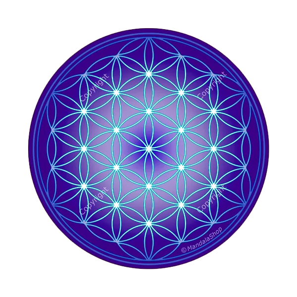 Disque Harmonisant Fleur de Vie Bleue - Équilibrez votre énergie | Dans les Yeux de Gaïa