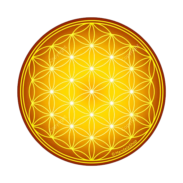 Disque Harmonisant Fleur de vie jaune | équilibre - Rituel