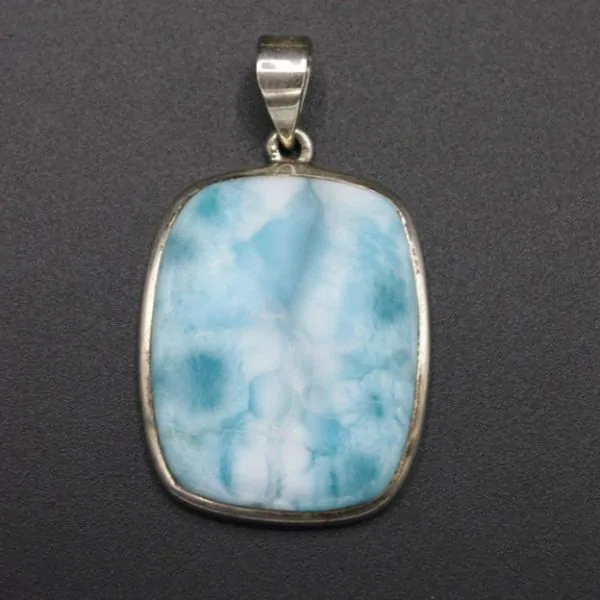Pendentif Argent et Larimar | Bijoux de créateurs | Dans les yeux de Gaïa