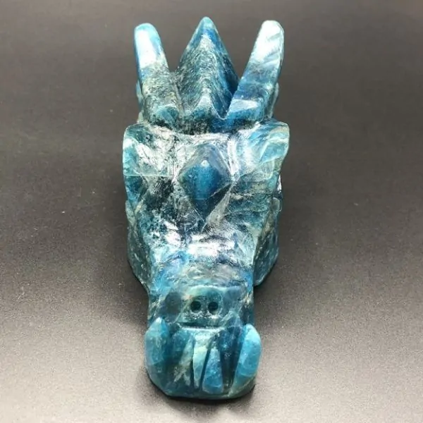 Tête de Dragon en Apatite [TD84] | Dragons en Minéraux | Dans les yeux de Gaïa