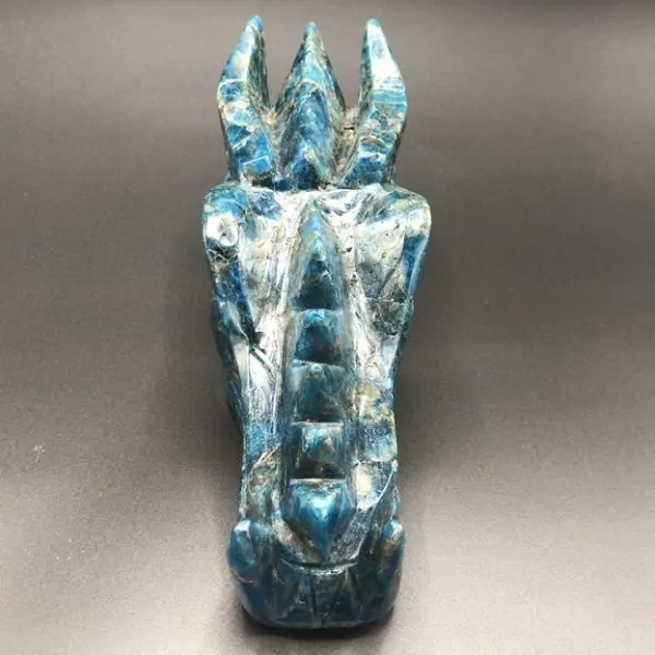 Tête de Dragon Géant en Apatite [TD89] | Dragons en Minéraux