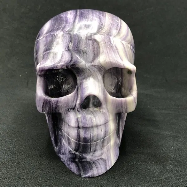 Crâne en Fluorite Lilas | Crânes de Cristal | Dans les yeux de Gaïa