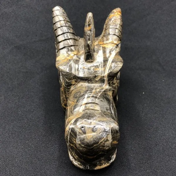 Tête de Dragon en Stromatolite | Dragons en Minéraux | Dans les yeux de Gaïa